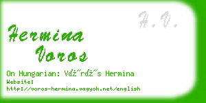 hermina voros business card